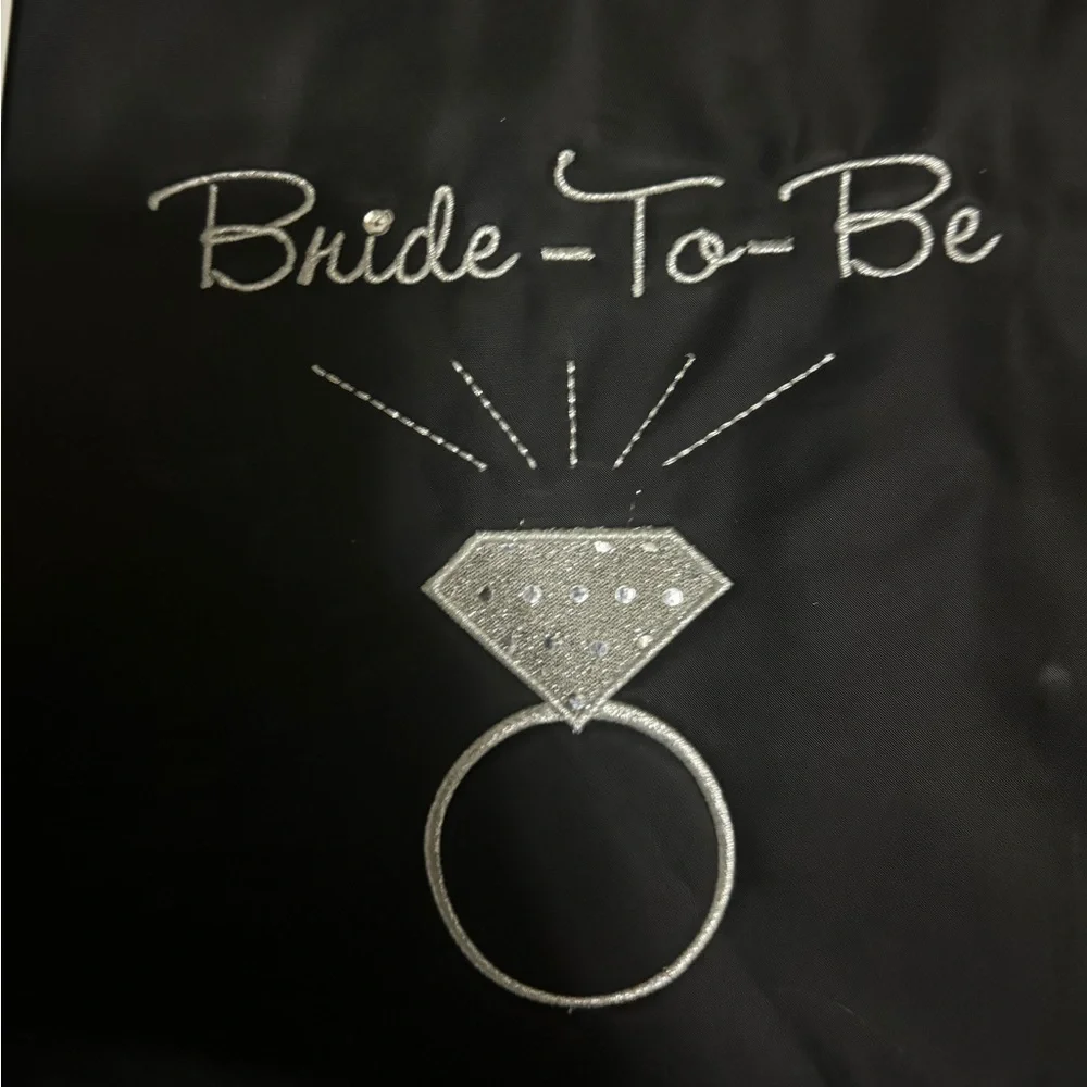 Bride To Be Black & Silver Tote Bag - Picture 2 of 6